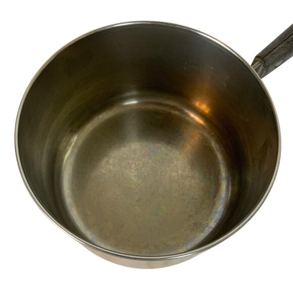 Revere Ware 3 Qt Saucepan Copper Clad Stainless Steel Lid Double Ring Pre 1968 - Picture 7 of 10